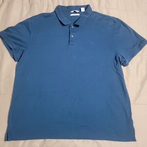 Calvin Klein Dark Teal Liquid Touch Polo Shirt - Size XL